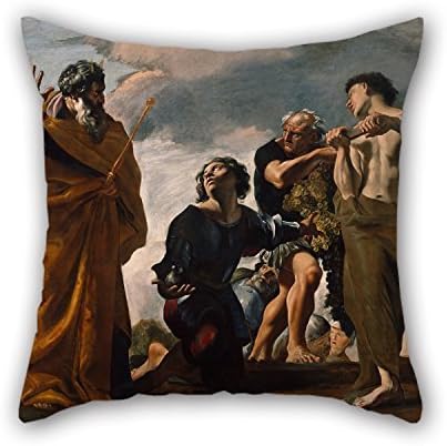 MeiGi Pillow Shams Of Oil Painting Giovanni Lanfranco (Italian - Moses And The Messengers From Canaan For Him Boys Kids Boys Adults Festival Teens Boys 18 X 18 Inches / 45 By 45 Cm(twin Sides)