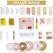 Premium Girl Baby Shower Decorations Pink and Gold | Full Set Including 120 Balloons| It's A Girl-Banner, Pom Poms, Lanterns, Etc. For Birthday Parties,Newborns|0-18 Months| Gift Wrapping Available