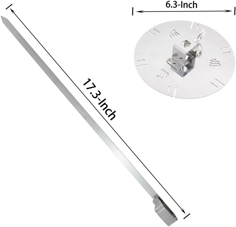 onlyfire Stainless Steel Rotating Skewer System Fits for Most Rotisserie Grill : Garden & Outdoor