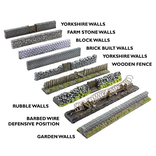 War World Gaming | Garten-Mauer | Unbemalt x 15 | 20-28 mm Tabletop Gelände Modellbau Landschaftsbau Modellbahn – Bild 8