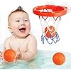 Addmos Bath Toy Fun Basketball Hoop & Balls Set for 1 2 3 4 5 Years Old Boys Girls Kids & Toddler Bath Toys Christmas New Year Gifts Set 3 Balls Included