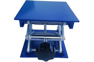 LabZhang Aluminium Oxide Lab Jack Scissor Stand Platform,Lab Lift Stand Table, Scientific Scissor Lifting Jack Platform (4" x4")