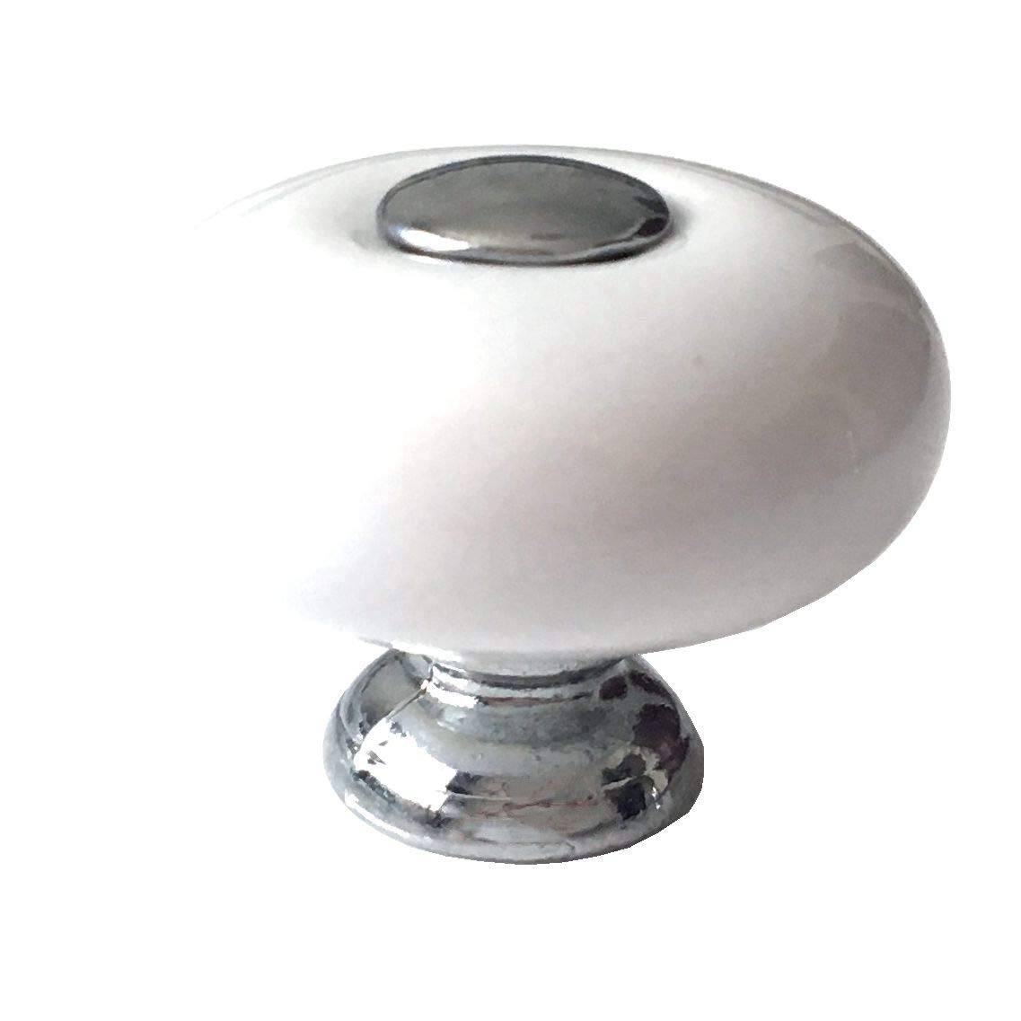 Drawer Knob Ceramic Cabinet Pull Handle Silver