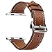 GEOTEL Premium Genuine Leather Replacement Watchband with Exquisite Deployment Buckle for Apple Watch Series 2 Series 1 Apple Watch Sport Apple Watch Edition and All Other Version(42mm Brown)