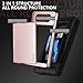 Galaxy Note 8 Wallet Phone Case - SharkCase Slot Sliding Cover Hidden Pocket Case, Shockproof Armor Slim Dual Layer Anti-Scratch Card Holder for Samsung Galaxy Note 8 (2017)-Rose Gold