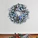 Northlight Teal and Silver Ball Flocked with Pine Cones Artificial Christmas Wreath-Unlit, 24