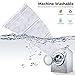 Yihoon Mesh Shower Caddy Curtains Organizer - Hanging Bathroom Shower Curtain Rod/Liner Hooks Accessories with 6 Pockets Save Space in Small Bathroom Tub 4 Rings