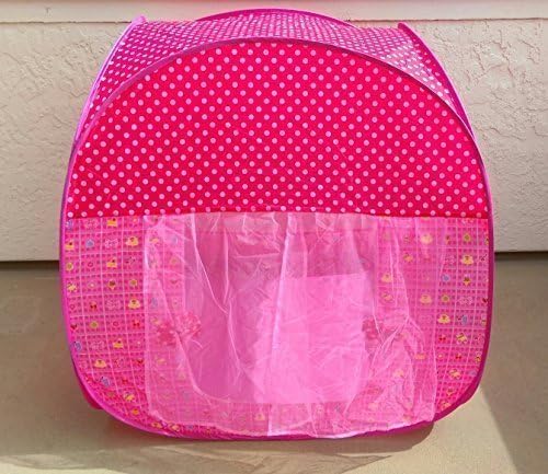 Pink Camping tent for girls for ***INDOOR &amp; OUTDOOR*** foldable and pop-up playhouse + 1 HELLO KITTY nail sticker