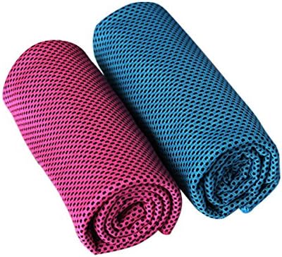 Atiyoc Cooling Towel, Hyper-Evaporative Microfiber Chill Towel Perfect for Indoor and Outdoor Sports and Fitness (2 Pack) - 40 x 12 inches