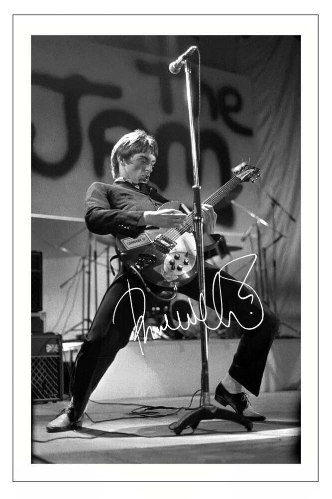 Generic - Paul Weller Signed 12x8 Inch Black And White Photograph Wall Art, For Bedroom, Home Office, Kids Room, Dining, Living Room