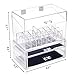 InnSweet Makeup Organizer, Cosmetic Display Cases with Slanted Front Open Lid, Acrylic Jewelry & Cosmetic Storage for Perfume, Lipstick, 2 Pieces