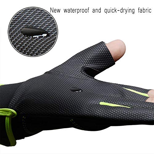 QLGRXWL Angelhandschuhe,Fotograf Outdoor-Handschuhe,3 Geschnittene Finger Touchscreen,Zum Fliegenfischen Ski… – Bild 4
