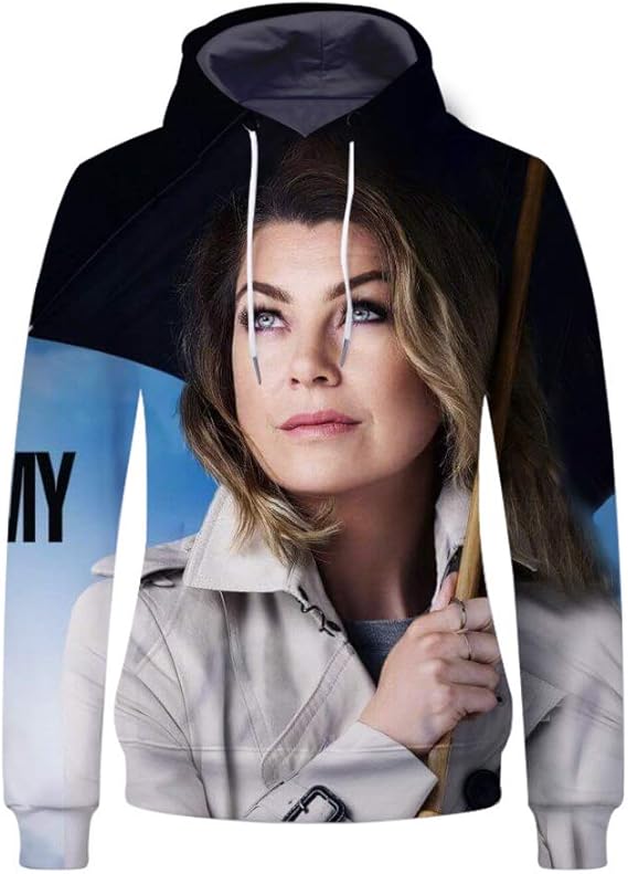 Grey's Anatomy Pullover Soft Cotton Shawl Sweatshirt Fashionable