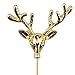 Men's Deer Reindeer Buck Head Lapel Stick Pin For Formal Wear (Gold)