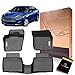 YITAMOTOR Floor Mats Compatible with Fusion & MKZ, Custom Fit Floor Liners for 2013-2016 Ford Fusion Energi & Titanium, Lincoln MKZ, 1st & 2nd Row All Weather Protection, Black