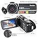 Camcorder,Besteker 1080P IR Night Vision Camcorders Full HD Portable Digital Video Camera with External Microphone and Wide Angle Lens