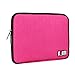 BUBM Universal Electronics Accessories Organizer, Travel Gear Carry Bag for Cables, USB Hard Drive, Plug, External Flash Drive and More, Lightweight and Compact (Large-Rose Red)