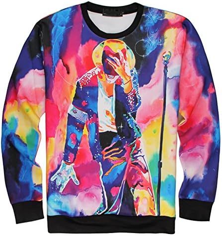 Unisex Swag 3D Sweater Dance Michael Jackson Sweatshirt T Shirts (M)