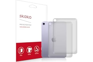 skoko 2Pack Transparent Matte Back Screen Protector Skin Designed for 2024 iPad Mini 7 A17 Pro & 2021 iPad Mini 6 [case-Frien