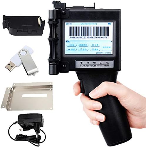 Mengyan Portable Intelligent High Definition Handheld Inkjet Printer, Inkjet Code Printer,Label Printer,LED Screen Display Inkjet Coding Machine for Trademark,Logo,Graphic,Date Coder,Label etc