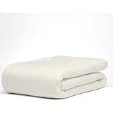 9Threads 100% Cotton Herringbone Weave Blankets, 90" X 90" Queen, Throw Blanket for Bed, All Season Cotton Blanket, Cozy Blanket,Throws & Bed Blanket, Throw Blanket for Couch, Modern Home Decor -Tusk