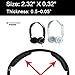 SoftRound Headphone Band Cushion Replacement, Compatible with Sennheiser PX100, PX200, PX250 (Packaged 1 Pair (2 Pieces)) T011 (Black)