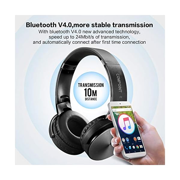 Compoint-CP-HBT35-Bluetooth-Foldable-Over-Head-Stereo-Headphones-With-Built-in-Mic-Rechargeable-Wireless-Battery-Noise-Cancellation-Premium-Sound-Soft-Memory-Earmuffs-For-Extra-Comfort Compoint CP-HBT35 Bluetooth Foldable Over-Head Stereo Headphones With Built in Mic, Rechargeable Wireless Battery, Noise…
