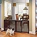 Giantex Expandable Wood Dog Gate, 28''-80'' Adjustable Freestanding Safety Gate, Step Over Fence for Small to Medium Sized Pets, Indoor House Doorway Stairs Extra Wide Fence