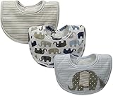 Mud Pie Baby Bib Set, Elephant, One Size