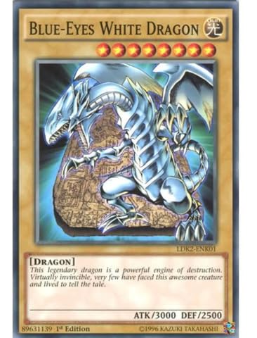 YuGiOh : LDK2-ENK01 Limited Ed Blue-Eyes White Dragon (Alternate Art 1) Common Card - ( Yu-Gi-Oh! Single Card ) by Deckboosters
