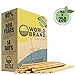 World Brand 250 Count Kraft Paper Straws - Eco-Friendly Party Supplies - Biodegradable Drinking Straws - Plastic & Dye Free - Unwrapped - Perfect for Juices, Shakes, Smoothies, Ice Coffee & More