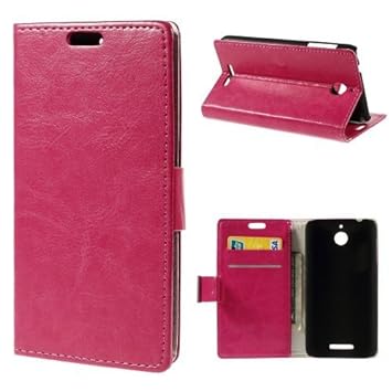 Handytasche Business Case Cover HTC Desire 510 Etui Flip deep-pink Handy-Hülle