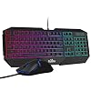 Fiodio Rainbow Wired Gaming Computer Keyboard and Mouse Combo, Ergonomic Keyboards with Wrist Rest, 104 Multimedia Keys…