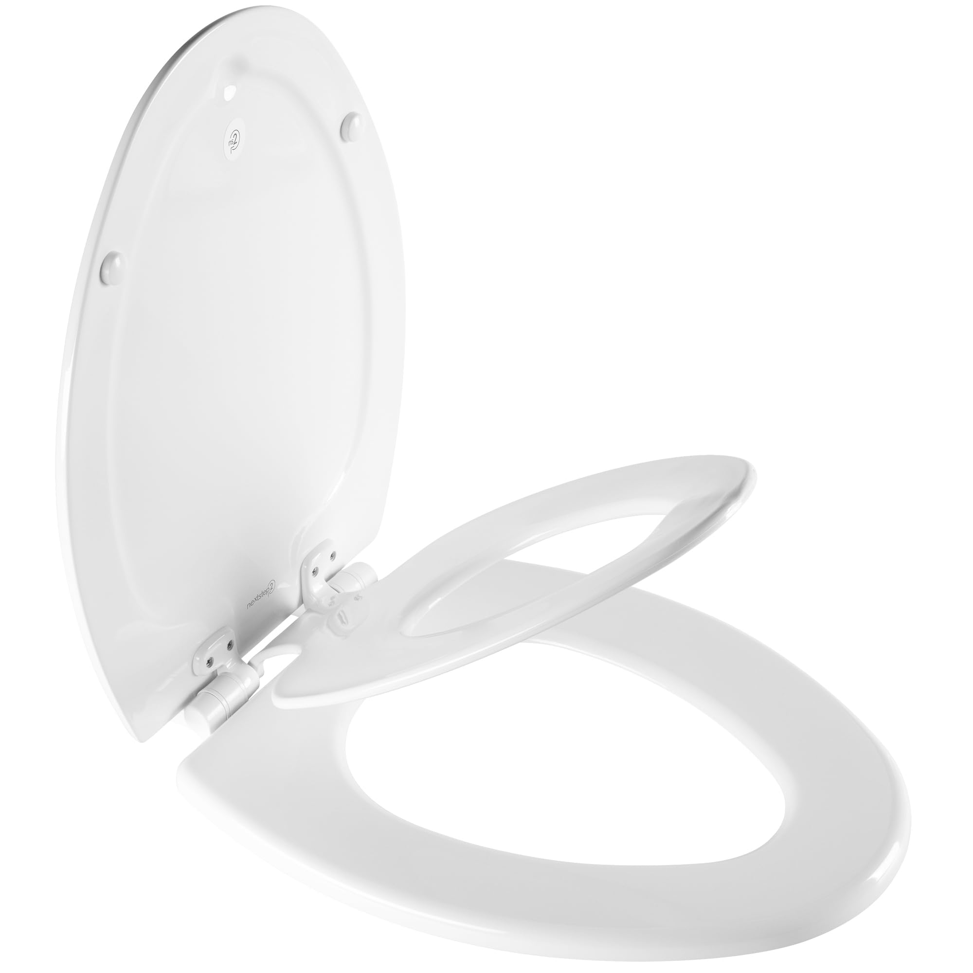 Photo 1 of Mayfair NextStep2 Slow-Close Toilet Seat with Built-In Toddler Potty Training Seat, Removable, White, Elongated