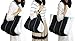 QOGiR Neoprene Multipurpose Beach Bag Tote with Inner Zipper Pocket and Movable Board (Black, Large)