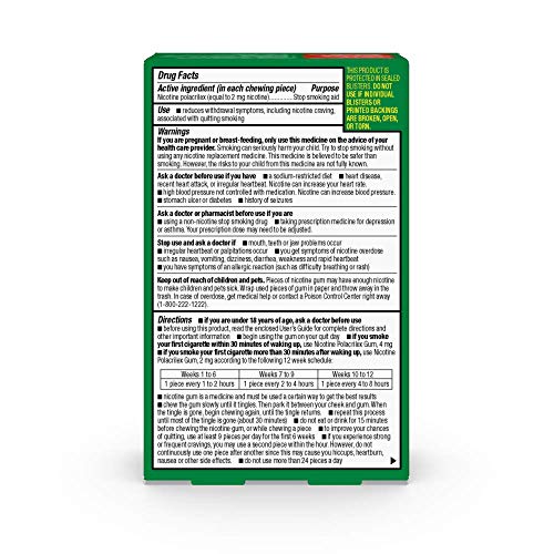 Basic Care Coated Nicotine Polacrilex Gum, 2 mg (nicotine), Mint Flavor, Stop Smoking Aid, 20 Count - Thumbnail 7