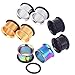 8pcs Stainless Steel Single Flare Flesh Tunnel Ear Plugs Expander with Silicone O-Ring 4g(5mm)