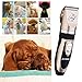 PETBON Rechargeable Cordless Pets Electric Hair Clippers Low Noise Dogs Cats Grooming Trimming Tool Kits with Comb Guides for Small, Medium, Large Dogs Cats (Gold-black)…