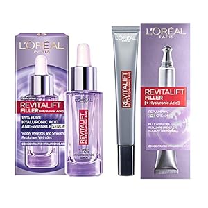 LOreal-Paris-Hyaluronic-Acid-Skin-Care-Bundle-Revitalift-Filler-Hyaluronic-Acid-Serum-Revitalift-Filler-Hyaluronic-Acid-Eye-Cream-Routine-Set L’Oreal Paris Hyaluronic Acid Skin Care Bundle Revitalift Filler + Hyaluronic Acid Serum + Revitalift Filler…