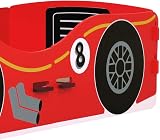 happybeds Racing Car Toddler Bed, Red Race Car 70x140 cm Junior Bed view 6
