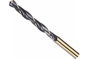 CoCud Drill Bit, 11mm Cutting Diameter, 4341 HSS Jobber Bits Gold and Black 118° Cutting Angle - (Applications: for Drilling 