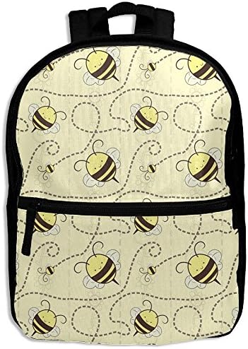 Free Bee Unisex Pattern Printing Book Kid' Bag With Zipper For Little Girl School Kindergarten Backpacks