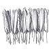 50pcs Gold & Silver Feathers 4-6 inch Natural Feather for a Variety of Crafts and Apparel (Silver）