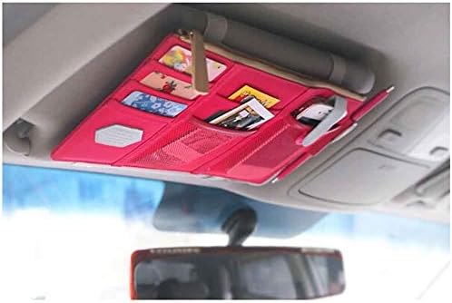 Cellrizon Multifunctional Sun-visor Car Storage Popular Sun Visor Organizer Holder (pink)