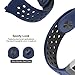 UMTELE Compatible for Fitbit Ionic Band, Two-Toned Perforated Strap Breathable Accessory Wristband with Quick Lock&Release Buckle Replacement for Fitbit Ionic Smart Watch, Large, Obsidian/Black