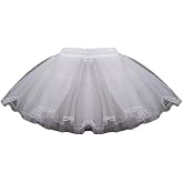 Kumeng 3 Layers Girls Slip Flower Girl Petticoat Crinoline Hoopless Skirt Underskirt for Kids KPT2 Girls' Slip