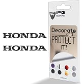 IPG Compatible with Honda Logo Letter 6" Vinyl Decal Sticker (2 Units) Carbon Fiber Cover Wrap Skin Do it Yourself Stickers Set Personalize Your Vehicle (Black Carbon Fiber)