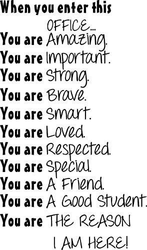 When You Enter This Office.THE SIZE IS 14" X 24" Vinyl Wall Decal. Perfect for classroom walls, wood signs or pretty much any flat surface you can think of.