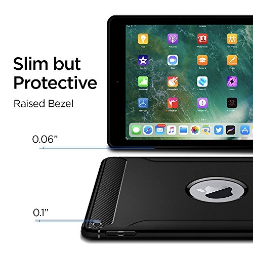 Spigen Rugged Armor Compatible con Apple iPad 9.7 (2017/2018) Funda - Negro - Imagen 7