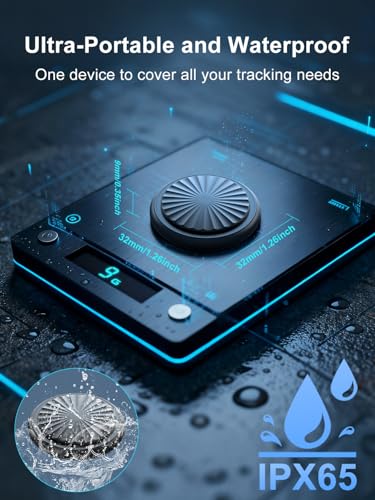 GPS Car Locator Without Subscription, GPS Tracker for Car Compatible with iOS and Android, Waterproof IP67, 7 Days Route Playback, 365 Days Autonomy, Suitable for Cars/Pets/Keys